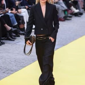 Stella McCartney Spencer double-breasted cropped blazer, size 8